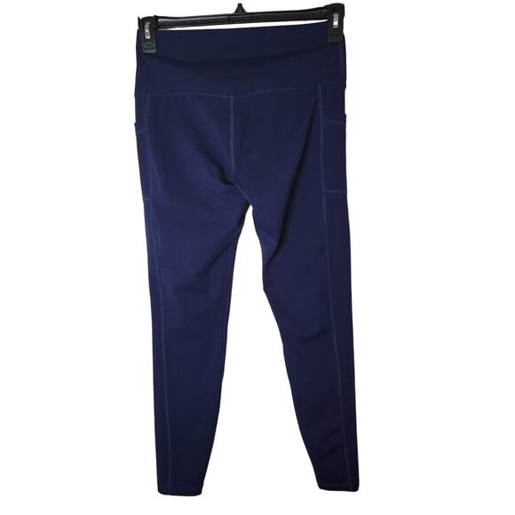 Leggings Womens Medium Navy Pockets on Side of Legs Phone Pocket - Picture 1 of 8